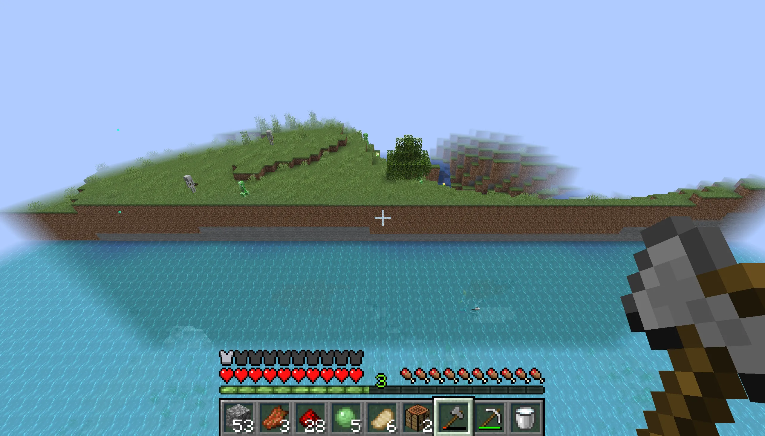 Broken sea and land